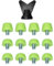 Folpus 12x tacos de repuesto para botas de fútbol, tacos de Rugby, accesorios para zapatos de pista para entrenamiento, Verde