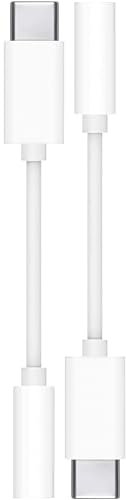 GlatJiBo USB C to 3.5mm Jack, 2 Pack Type C to 3.5mm Aux Earphone Adapter, Digital Audio Adaptor for Samsung, Pixel, iPad Pro, Huawei, Xiaomi, and More Type C Devices