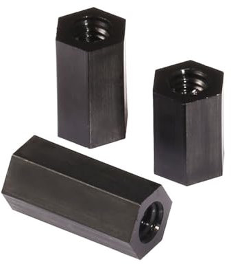 50/100pcs M4 Length 5-50mm Black White Nylon Hex Female Standoff Plastic Mount Hexagon Thread PCB Motherboard Spacer Pillar Board Nut(Black M4,24mm (50pcs))