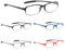 NRDIK PROFLEX Lightweight (5er-Pack) Flexible Lesebrille – stoßfest, kratzfest, biegsam, rutschfest, Unisex (Herren + Damen) günstig – (Oval, 2 Schwarz, 1 Grau, 1 Rot & 1 Blau; +3,0)