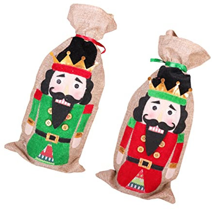 LABRIMP Nussknacker-soldat-weinflaschenhülle Weinflaschendekor Hülle Für Weinflaschen Champagnerflaschenhülle