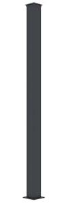 Casanoov Poteau EIFEL Aluminium 10x10 cm H.190 cm Gris Anthracite | Support Portail et Portillon - Pose à Visser ou Sceller - Résistants Intempéries et Corrosion - Chapeaux Inclus