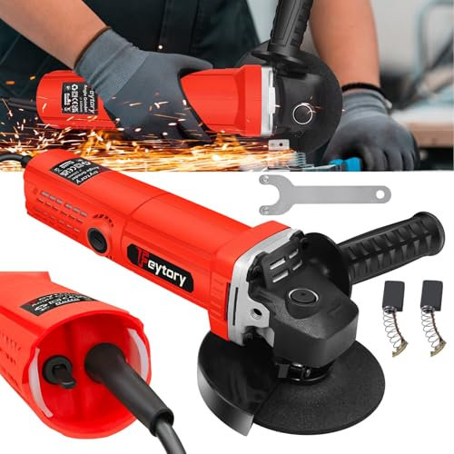 115mm Angle Grinder, 2000W Electric Angle Grinder 11000 RPM Grinders Power Tools for Metal Wood, 2-Position Adjustable Auxiliary Handle, Corded Mini Angle Grinder for Cutting, Grinding and Polishing