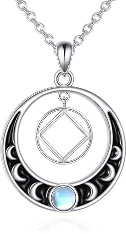 VENACOLY NA Geschenk Halskette 925 Sterling Silber Narkotika Anonyme Wiederherstellung Symbol Halskette Baum des Lebens NA Nüchternheit Anhänger Schmuck für Frauen Geschenk