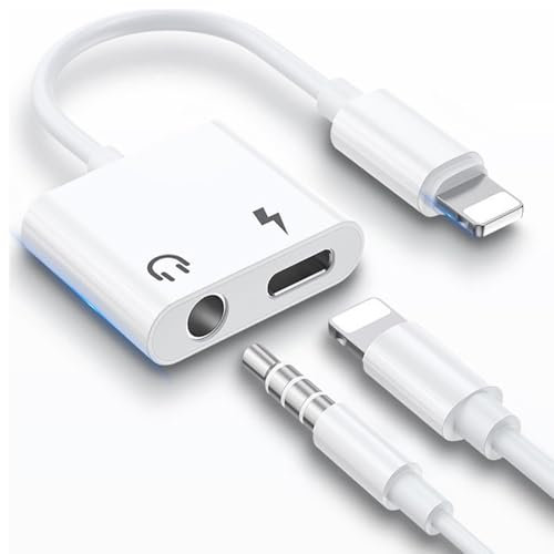 Tayte 2 in 1 Kopfhörer Adapter für iPhone [Certified] Aux Adapter Splitter Kopfhöreranschluss Adapter Konverter kompatibel mit iPhone 14 13 12 11 XS XR 8 7
