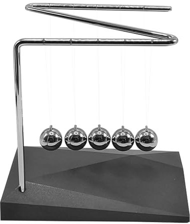 Genérico Newton's Cradle, Newton Balls Pendulum Desk Toy, Physics Toys, Cool Science Gadgets, Steel Ball Pendulum Swing, Educational and Home Desk Toy, Physics Classroom Decor