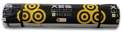 XES Winding Net for Round Bales, 1.23 x 3000 m, Durable, Tear-Resistant, UV-Resistant Bale Wrap Netting for Agriculture and Farming, Ensures Secure and Stable Baling for Hay, Straw, and Silage