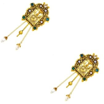 BESTYASH 2 Stück Brosche Stifte Hemd Brustnadel Brustnadel khimar hijab würfelunterlage o'bag Retro decorations blouses Uhr Rucksack-Abzeichen Bruststift aus Zinklegierung Golden