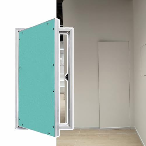 Sportello Ispezione Pannello di Accesso Nascosto per Cartongesso, Botola di Ispezione Verniciabile/ Sportello di Accesso Alla Soffitta, Porta a Scomparsa Spessa a Filo Muro per Casa/ Hotel/ Ospedale(8