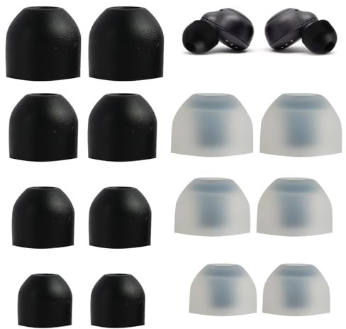 14x Silikon Ersatz-Ohrstöpsel Kompatibel mit Sony WF-1000XM3,WF-1000XM4,WF-1000XM5 - In-Ear Kopfhörer Polster in 4 Größen, Flexibel und Reißfest, Ideal für Optimalen Schwarz Transparent