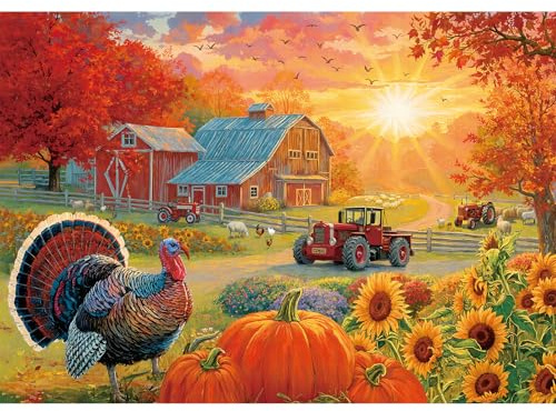 Sutinban Puzzle 500 Teile für Erwachsene, Bauernhof Truthahn, 500 Teile Puzzle für Erwachsene und Kinder ab 14 Jahren, Jigsaws Puzzle Geschenk-Dekorationen