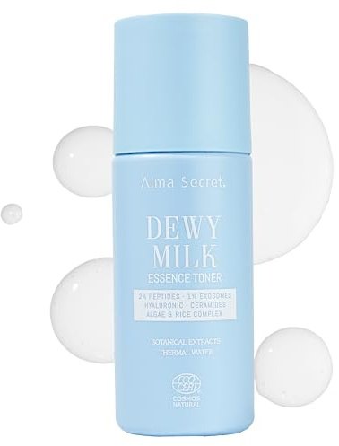 ALMA SECRET | Dewy Milk Essence Toner - Tónico esencia hidratante oil free de textura lechosa con Exosomas, Péptidos, Arroz y Ceramidas - Piel jugosa, calmada y con efecto glass skin - 125 ml