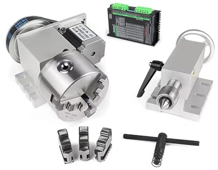 CNC-Teilapparat Vierter 4. A mit 3-Backenfutter K11-80m & MT2 65mm Router-Frässatz for Drehmaschine(With driver)