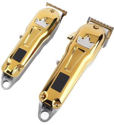 Professioneller kabelloser Haarschneider für Herren mit LCD-Display, 1200-mAh-Akku für lange Laufzeit, T-Form und 10 Aufsätzen für präzises Schneiden und Trimmen