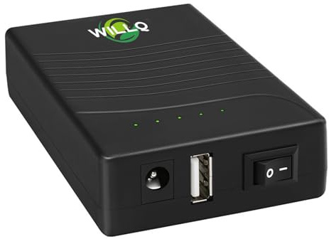 WILLQ Rechargeable 12V 6000mAh 7800mAh 9600mAh Lithium ion Battery Pack DC 12V/5V USB Dual Output External Battery for LED Strip/CCTV Camera,12V6000mAh