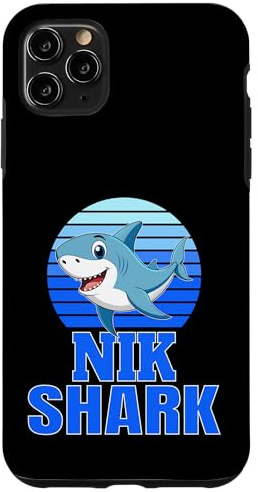 Hülle für iPhone 11 Pro Max Nik Shark Family Reunion Squad Vorname