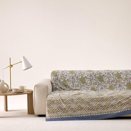 Bassetti Granfoulard Überwurf für Sofa, aus Baumwolle, Mehrzweck-Überwurf (Tagesdecke, Picknick, Vorhang, Tischdecke) (180 x 270 cm (Pastellmuster)