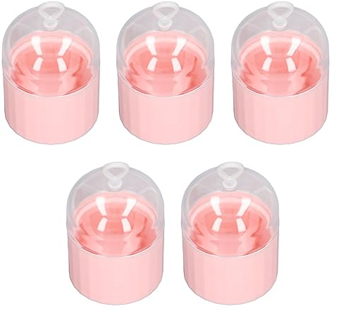 Porte-éponge de Maquillage Transparent, Couvercle Anti-poussière Rose Portable, conteneur d'éponge de Maquillage avec Supports