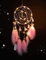 Nice Dream Traumfänger mit LED Licht, Handgemachte Dreamcatcher mit Federn, Maiden Zimmer Schlafzimmer Romantische Dekoration, für Wandbehang Wohnkultur Ornamente Handwerk Rosa