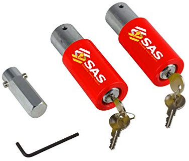 SAS PRODUCTS Caravan Corner Steady Leg Locks 2 (Twin) Pack Keyed Alike
