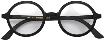 LONDON MOLE BRILLEN | Lesebrille Artist | Fantastische Leser | Runde Lesebrille | Unisex-Lesebrille | Britisches Design (Matt-schwarz +2,5)