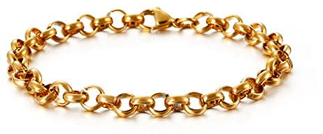 Gold Bracelet Men, Mannen Armband Punk-Stil Edelstahl Armband Herren Schmuck Herren Geschenke Männer