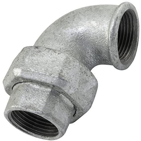 AERZETIX - C65064 - Coude union en fonte 1 femelle-femelle - raccord de tuyau à joint/fileté à visser - finition zinguée - plomberie chauffage travaux installation d'eau alimentation