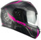 CGM Casco modulare, 569G C-MAX CITY, Nero Fucsia fluo opaco,S (55-56cm)