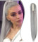 Dcbaboo Ponytail Extension Pferdeschwanz Haarteil Zopf Extension mit Klammer Gerade Lang Haarverlängerung Zopf Clip Synthetik Glatt Pferdeschwanz Haarextension, 50cm Dunkelgrau