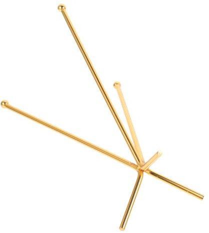 Ciieeo Support De Sphère Cristal Élégant En Fer Doré 13x20 Cm Trépied Bureau Pour Boules Décoratives Présentoir De Table