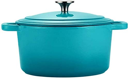 YIHANSS Olla de Barro Olla de estofado de cerámica Cazuela Olla Cazuela Redonda Hecha de Hierro Fundido con Revestimiento de inducción y a Prueba de Gas para Asados al Horno
