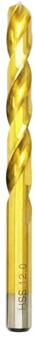 Titan HSS Metallbohrer 12mm x 151mm x 1pc Professional Geschliffen Kobalt Spiralbohrer fur Edelstahl und Metall
