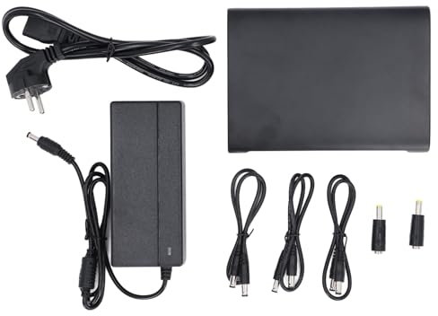 Mini Batterie de Secours UPS 20000mAh 5V 9V 12V, Batterie de Secours pour Bureau, Alimentation électrique sans Interruption (Prise UE)