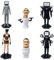 Doyomtoy Skibidi Figurita Decoración,6Pcs Juego de Decoración de la Torta,Skibidi Toilet Mini Figurita Decoración Tarta,Muñeca de Tocador Skibidi,Fiesta Infantil Decoración de Tarta de Cumpleaños