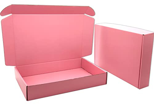 Cenoid Small Postal Boxes, 28x20x5cm Pink Postage Parcel Shipping Cardboard Boxes for Posting Shipping Delivery Packaging boxes for Small Business (Pack of 25)