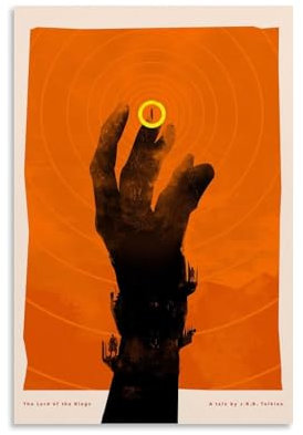 The Lord of The Rings Poster Middle Earth Poster Dekorative Malerei Leinwand Wandkunst Wohnzimmer Poster Schlafzimmer Malerei,Wandkunst Bilddruck Moderne Familienzimmer Dekor 12x18inch(30x45cm)