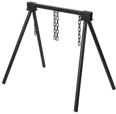 TABODD 84CM AR500 Stahl Schießziel Zielständer, Karbonstahl Zielscheibe mit 4 Hängenden Ketten für Outdoor, Neonfarbe mit Aufhängehaken, Sicherungsstiften, Beinhalterungen