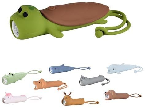 Winkee - Linterna de tortuga I Pequeña linterna LED recargable I Con batería I Duración de la batería aprox. 12 horas