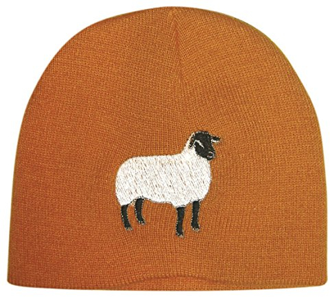 Fan-Omenal Beanie-Mütze mit Einstickung - Schaf - 54502 orange