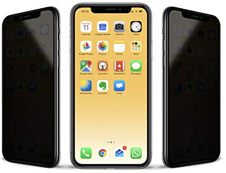 VistaProtect – Premium Glas Blickschutzfilter, Blickschutzfolie, Datenschutzfilter, Privacy Filter für Apple iPhone 11 Pro & iPhone X/Xs