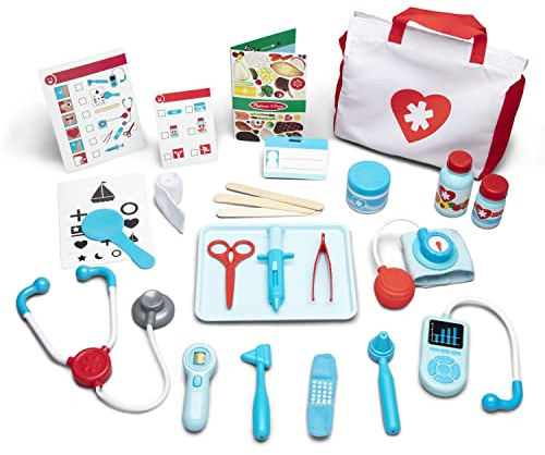 Melissa & Doug Gute Besserung Arzt Spielset - 25-teiliges Doktorset für fantasievolles Rollenspiel zur Förderung kreativer, motorischer und sprachlicher Fähigkeiten, ab 3 Jahren