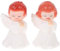 NUOBESTY Resin Angels Figurines Statue Ornament Resin Crafts Cake Decor for Birthday Wedding Table Decor 2 Pcs (Boy and Girl)