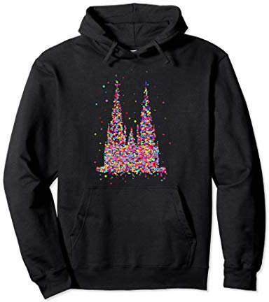 Kölner Dom Fasching Karneval Konfetti Kostüm Outfit Pullover Hoodie