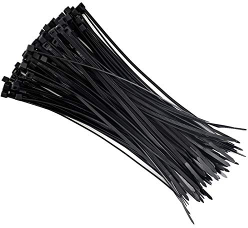 100 Pièces Attache Cable Noir 3mm*15cm Cable Management Bureau Fixation Cable Electrique Range Cable Rangement Cable Protege Cable Fixation Guirlande Exterieur