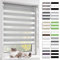 BelleMax Doppelrollo Klemmfix ohne Bohren & mit Bohren, 90x200cm(BxH), Grau, Duo Rollo, Sonnenschutz lichtdurchlässig Blickdicht, Klemmrollo Fensterrollo, Rollos für Fenster und Tür