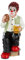 Gildeclown Dekofigur Clown Wandern - Deko und Geschenk - Wanderer Figur Männergeschenk - Dekoration Wohnzimmer Vitrine -12 cm