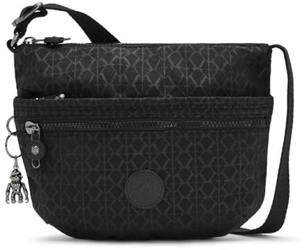 Kipling ARTO S Kleine Umhängetasche, Signature Emb (Schwarz)