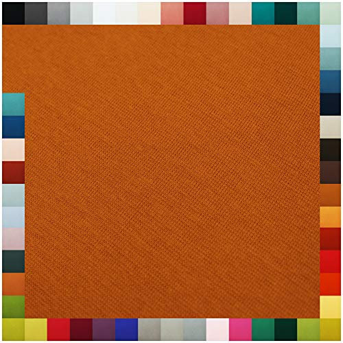 Bündchenstoff als Meterware Schlauchware 70cm breit 95% Baumwolle, 5% Elasthan über 50 Farben Auswahl Jersey (023 | bernstein, Länge: 2,0m)