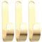 Natural Goods Berlin Wandhaken JOT selbstklebend Messing gebürstet für Bad, Küche, Flur, Schrank, Tür, Garderobe Wandmontage ohne Bohren, Garderobenhaken Kleiderhaken Huthaken Fliesen (3, Gold)