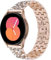 Miimall Damen Armband für Samsung Galaxy Watch 5/5Pro/4 40mm 44mm Ersatzarmband, 20mm Bling Kristall Strass Metall Armbänder Uhrenarmband für Samsung Galaxy Watch 4 Classic 42 46mm - Roségold
